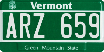 VT license plate ARZ659