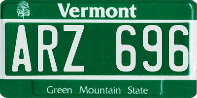 VT license plate ARZ696