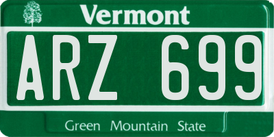 VT license plate ARZ699