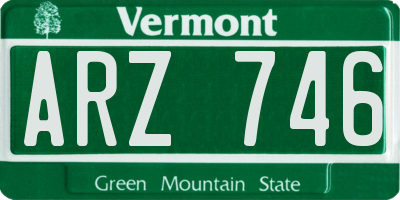VT license plate ARZ746