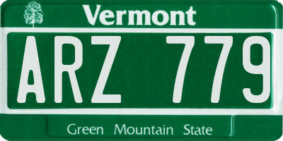 VT license plate ARZ779