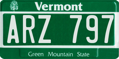 VT license plate ARZ797