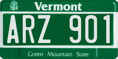 VT license plate ARZ901