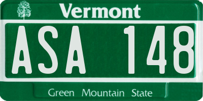 VT license plate ASA148
