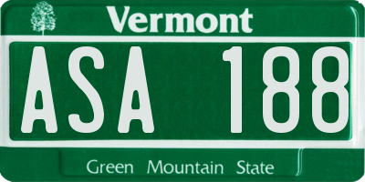 VT license plate ASA188