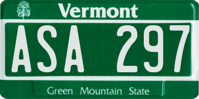VT license plate ASA297