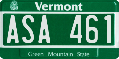 VT license plate ASA461