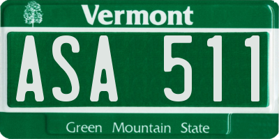 VT license plate ASA511