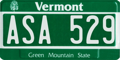 VT license plate ASA529