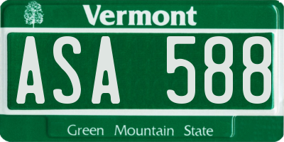 VT license plate ASA588