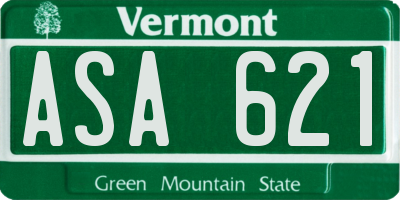 VT license plate ASA621