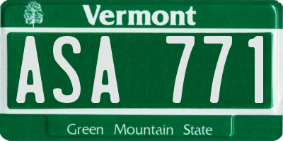 VT license plate ASA771