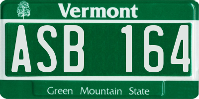 VT license plate ASB164