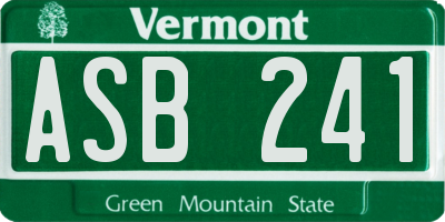 VT license plate ASB241