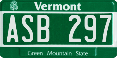 VT license plate ASB297