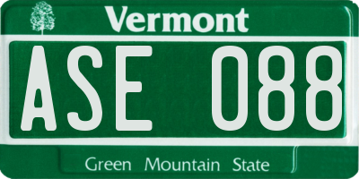 VT license plate ASE088