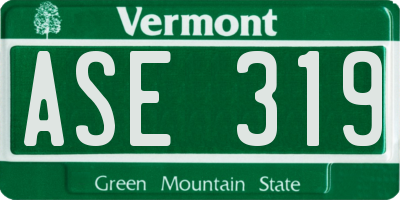 VT license plate ASE319