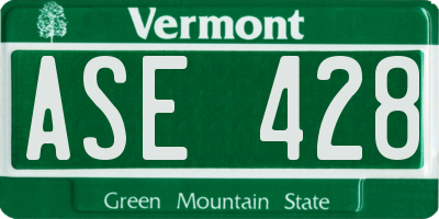 VT license plate ASE428