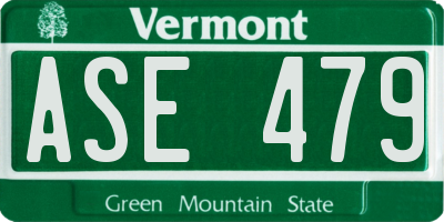 VT license plate ASE479