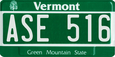 VT license plate ASE516