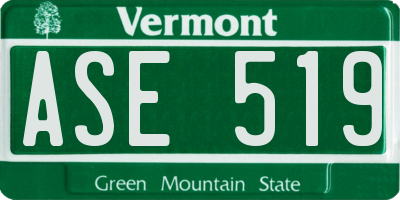 VT license plate ASE519
