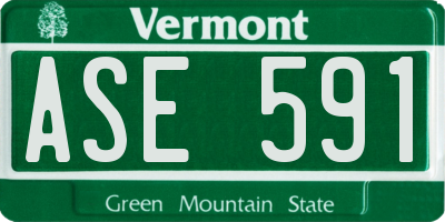 VT license plate ASE591
