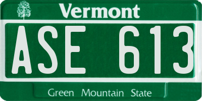 VT license plate ASE613