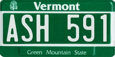 VT license plate ASH591