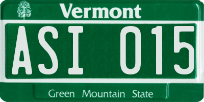 VT license plate ASI015