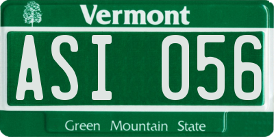 VT license plate ASI056