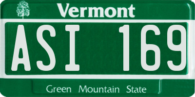 VT license plate ASI169