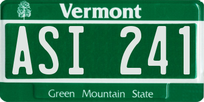 VT license plate ASI241