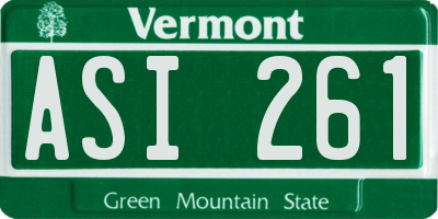 VT license plate ASI261
