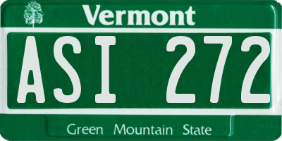 VT license plate ASI272