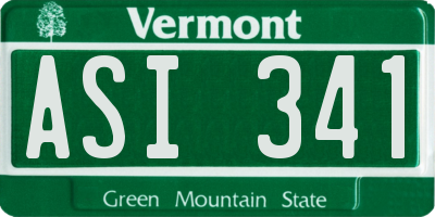 VT license plate ASI341