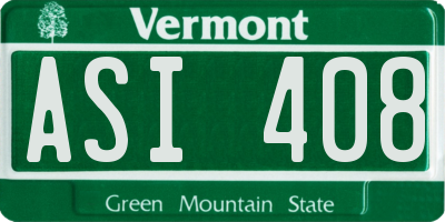 VT license plate ASI408