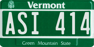 VT license plate ASI414