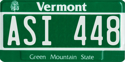 VT license plate ASI448