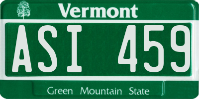 VT license plate ASI459