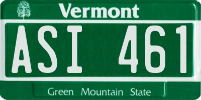 VT license plate ASI461