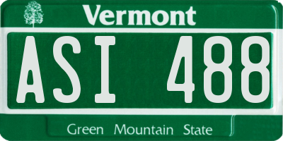 VT license plate ASI488