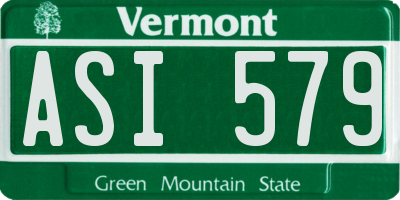 VT license plate ASI579