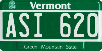 VT license plate ASI620