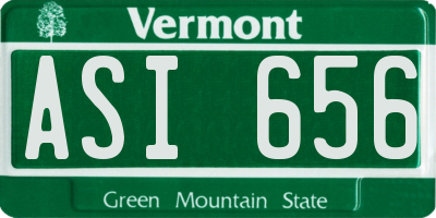 VT license plate ASI656