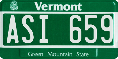 VT license plate ASI659
