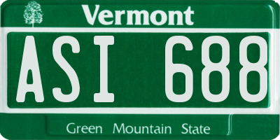 VT license plate ASI688