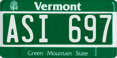 VT license plate ASI697