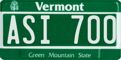 VT license plate ASI700