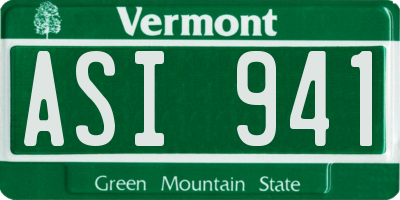 VT license plate ASI941