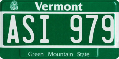VT license plate ASI979